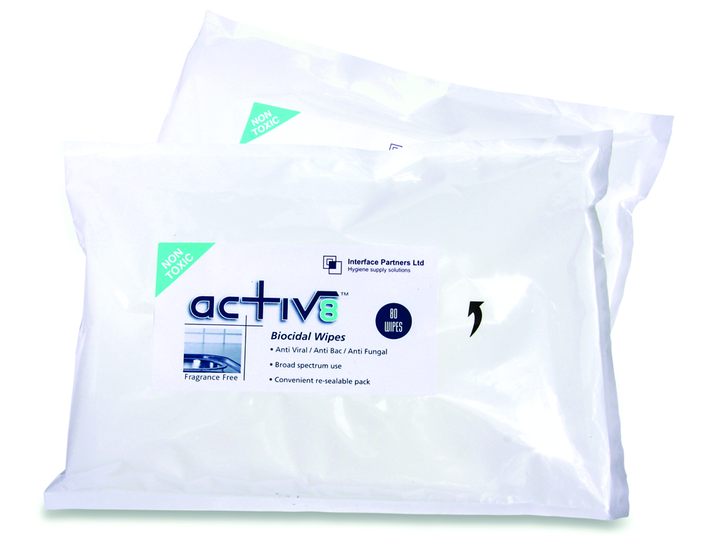 Activ8 Biocidal Anti-Viral Wipes | High Peak First Aid