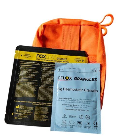 Forestry IFAK core contents with chest seal and Celox 15g